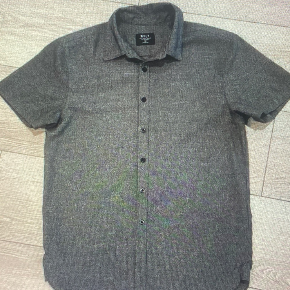 Men's Charcoal Button Down Shirt